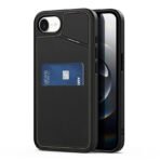 Leather Card Slots iPhone Case | RFID Blocking & Kickstand Black For iPhone 16e by The Case Factory