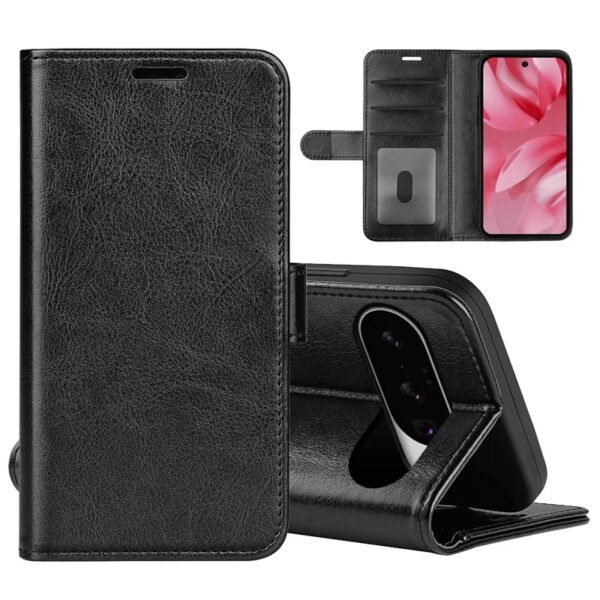 Crazy Horse Texture Leather Wallet Case For Google Pixel Black by The Case Factory