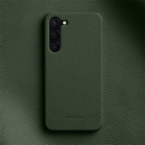 Melkco Half-Wrap Bovine Leather Case For Samsung Galaxy S22/S23/24/S25 Series Green by The Case Factory