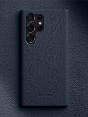 Melkco Half-Wrap Bovine Leather Case For Samsung Galaxy S22/S23/24/S25 Series Dark Blue by The Case Factory