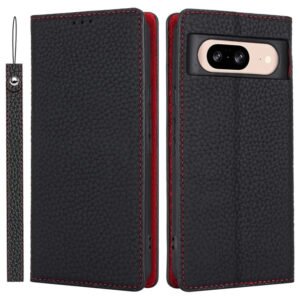 Premium Litchi Bovine Leather Flip Wallet Case For Google Pixel by The Case Factory