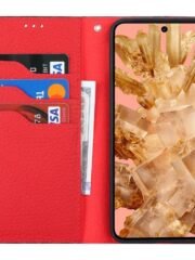 Premium Litchi Bovine Leather Flip Wallet Case For Google Pixel by The Case Factory