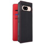Premium Litchi Bovine Leather Flip Wallet Case For Google Pixel Black by The Case Factory
