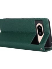 Premium Litchi Bovine Leather Flip Wallet Case For Google Pixel by The Case Factory