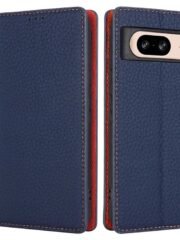 Premium Litchi Bovine Leather Flip Wallet Case For Google Pixel by The Case Factory