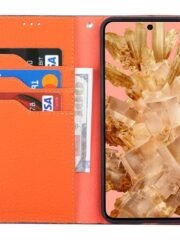 Premium Litchi Bovine Leather Flip Wallet Case For Google Pixel by The Case Factory