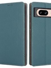 Premium Litchi Bovine Leather Flip Wallet Case For Google Pixel by The Case Factory