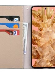 Premium Litchi Bovine Leather Flip Wallet Case For Google Pixel by The Case Factory