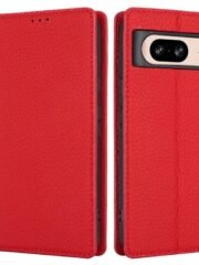 Premium Litchi Bovine Leather Flip Wallet Case For Google Pixel by The Case Factory