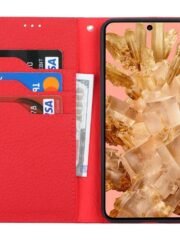 Premium Litchi Bovine Leather Flip Wallet Case For Google Pixel by The Case Factory