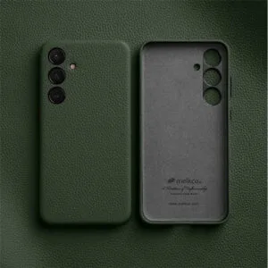 Melkco Bovine Leather Case For Samsung Galaxy S24+ Green For S24+ by The Case Factory