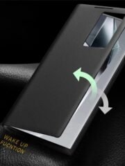 Genuine Nappa Leather Flip Case For Samsung Galaxy S22 / S23 / S24 Ultra by QIALINO