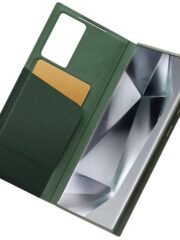 Genuine Nappa Leather Flip Case For Samsung Galaxy S22 / S23 / S24 Ultra by QIALINO