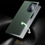 Genuine Nappa Leather Flip Case For Samsung Galaxy S22 / S23 / S24 Ultra by QIALINO