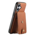 Denior D14 NK Retro Pattern MagSafe Magnetic Card Holder Leather Phone Case, For iPhone 16 Pro Max, For iPhone 16 Pro, For iPhone 16 Plus, For iPhone 16, For iPhone 15 Pro Max, For iPhone 15 Pro, For iPhone 15 Plus, For iPhone 15, For iPhone 14 Plus... For iPhone 16 Plus Brown by The Case Factory