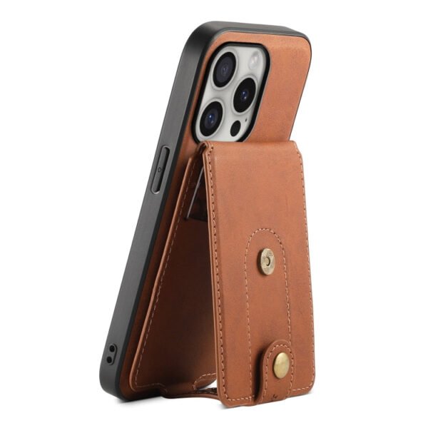 Denior D14 NK Retro Pattern MagSafe Magnetic Card Holder Leather Phone Case, For iPhone 16 Pro Max, For iPhone 16 Pro, For iPhone 16 Plus, For iPhone 16, For iPhone 15 Pro Max, For iPhone 15 Pro, For iPhone 15 Plus, For iPhone 15, For iPhone 14 Plus... For iPhone 16 Pro Max Brown by The Case Factory