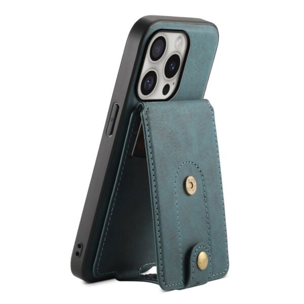Denior D14 NK Retro Pattern MagSafe Magnetic Card Holder Leather Phone Case, For iPhone 16 Pro Max, For iPhone 16 Pro, For iPhone 16 Plus, For iPhone 16, For iPhone 15 Pro Max, For iPhone 15 Pro, For iPhone 15 Plus, For iPhone 15, For iPhone 14 Plus... For iPhone 16 Pro Max Blue by The Case Factory