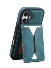 Denior D18 Skin Feel Rotating Holder MagSafe Detachable Card Slot Phone Case, For iPhone 16 Pro Max, For iPhone 16 Pro, For iPhone 16 Plus, For iPhone 16, For iPhone 15 Pro Max, For iPhone 15 Pro, For iPhone 15 Plus / 14 Plus, For iPhone 15... For iPhone 16 Pro Black by The Case Factory