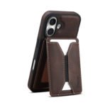 Denior D18 Skin Feel Rotating Holder MagSafe Detachable Card Slot Phone Case, For iPhone 16 Pro Max, For iPhone 16 Pro, For iPhone 16 Plus, For iPhone 16, For iPhone 15 Pro Max, For iPhone 15 Pro, For iPhone 15 Plus / 14 Plus, For iPhone 15... For iPhone 16 Plus Blue by The Case Factory