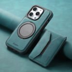 Denior D18 Skin Feel Rotating Holder MagSafe Detachable Card Slot Phone Case, For iPhone 16 Pro Max, For iPhone 16 Pro, For iPhone 16 Plus, For iPhone 16, For iPhone 15 Pro Max, For iPhone 15 Pro, For iPhone 15 Plus / 14 Plus, For iPhone 15... by The Case Factory