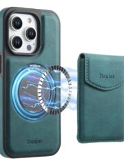 Denior D20 Skin Feel MagSafe Holder Detachable Card Slot Phone Case, For iPhone 16 Pro Max, For iPhone 16 Pro, For iPhone 16 Plus, For iPhone 16, For iPhone 15 Pro Max, For iPhone 15 Pro, For iPhone 15 Plus / 14 Plus, For iPhone 15, For iPhone 14 / 13... For iPhone 16 Pro Max Blue by The Case Factory