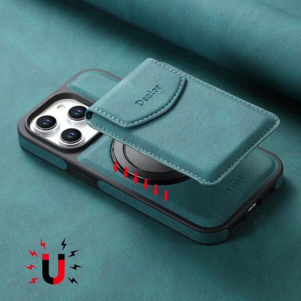 Denior D20 Skin Feel MagSafe Holder Detachable Card Slot Phone Case, For iPhone 16 Pro Max, For iPhone 16 Pro, For iPhone 16 Plus, For iPhone 16, For iPhone 15 Pro Max, For iPhone 15 Pro, For iPhone 15 Plus / 14 Plus, For iPhone 15, For iPhone 14 / 13�... by The Case Factory