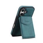Denior D20 Skin Feel MagSafe Holder Detachable Card Slot Phone Case, For iPhone 16 Pro Max, For iPhone 16 Pro, For iPhone 16 Plus, For iPhone 16, For iPhone 15 Pro Max, For iPhone 15 Pro, For iPhone 15 Plus / 14 Plus, For iPhone 15, For iPhone 14 / 13... For iPhone 16 Plus Blue by The Case Factory