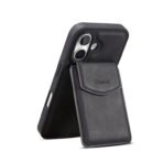 Denior D20 Skin Feel MagSafe Holder Detachable Card Slot Phone Case, For iPhone 16 Pro Max, For iPhone 16 Pro, For iPhone 16 Plus, For iPhone 16, For iPhone 15 Pro Max, For iPhone 15 Pro, For iPhone 15 Plus / 14 Plus, For iPhone 15, For iPhone 14 / 13... For iPhone 16 Plus Black by The Case Factory