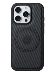 Denior Carbon Fiber Texture Leather MagSafe Phone Case, For iPhone 16 Pro Max, For iPhone 16 Pro, For iPhone 16 Plus, For iPhone 16 by The Case Factory