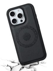 Denior Carbon Fiber Texture Leather MagSafe Phone Case, For iPhone 16 Pro Max, For iPhone 16 Pro, For iPhone 16 Plus, For iPhone 16 by The Case Factory