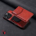 Denior D22 Genuine Leather MagSafe Holder Detachable Card Slot Phone Case, For iPhone 16 Pro Max, For iPhone 16 Pro, For iPhone 16 Plus, For iPhone 16 by The Case Factory