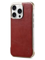 Denior MagSafe Genuine Leather Calf Texture Phone Case, For iPhone 16 Pro Max, For iPhone 16 Pro, For iPhone 16 Plus, For iPhone 16, For iPhone 15 Pro Max, For iPhone 15 Pro, For iPhone 15 Plus, For iPhone 15, For iPhone 14 Plus, For iPhone 14... For iPhone 16 Pro Max Red by The Case Factory