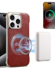 Denior MagSafe Genuine Leather Calf Texture Phone Case, For iPhone 16 Pro Max, For iPhone 16 Pro, For iPhone 16 Plus, For iPhone 16, For iPhone 15 Pro Max, For iPhone 15 Pro, For iPhone 15 Plus, For iPhone 15, For iPhone 14 Plus, For iPhone 14... by The Case Factory