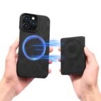 Denior Retro Leather iPhone Case with RFID Blocking Detachable Card Holder - Image 5