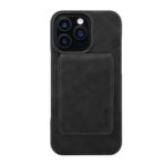 Denior Retro Leather iPhone Case with RFID Blocking Detachable Vertical Flip Card Holder - Image 2