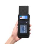 Denior Retro Leather iPhone Case with RFID Blocking Detachable Vertical Flip Card Holder - Image 6