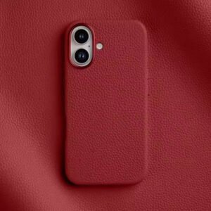 Melkco Full-Wrap Bovine Leather Case For iPhone 16 Series | MagSafeĀ® Compatible Red by The Case Factory