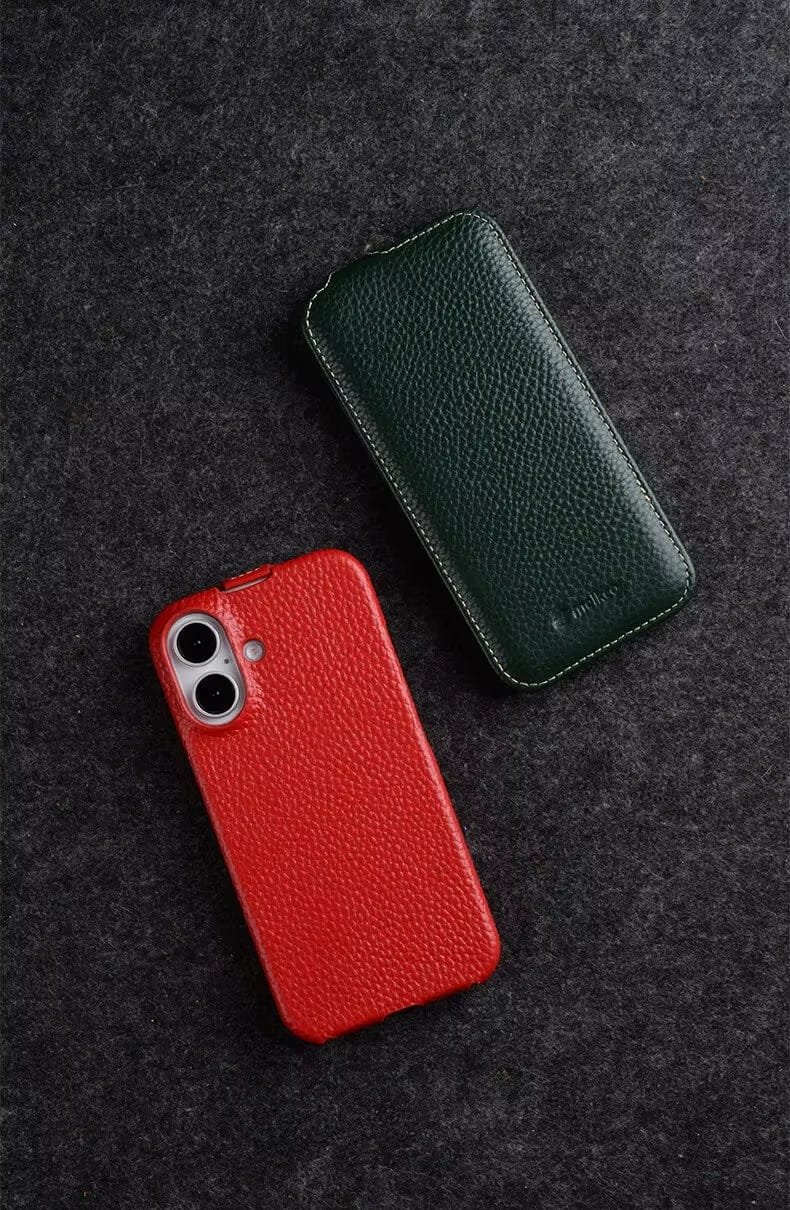 Melkco Bovine Leather Flip Case for iPhone 16 Series