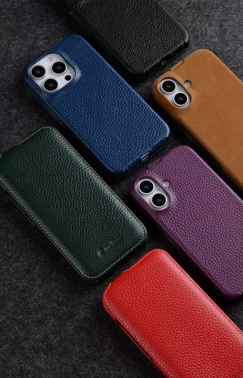 Melkco Bovine Leather Flip Case for iPhone 16 Series