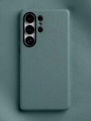 Melkco Bovine Leather Case For Samsung Galaxy S25+ Linen Blue by The Case Factory