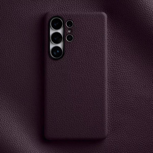 Melkco Bovine Leather Case For Samsung Galaxy S25+ Purple by The Case Factory