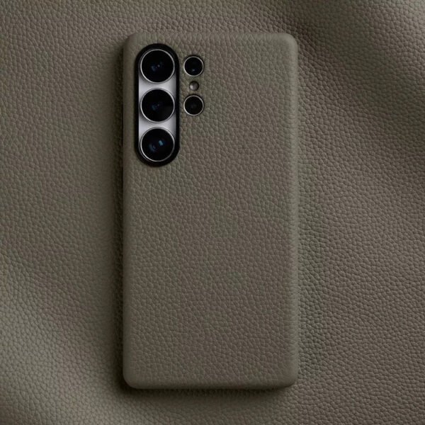 Melkco Bovine Leather Case For Samsung Galaxy S25+ Elephant Gray by The Case Factory