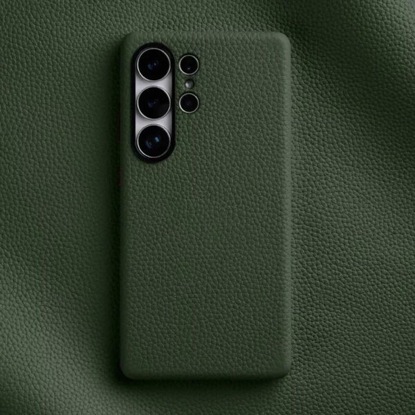 Melkco Bovine Leather Case For Samsung Galaxy S25+ Green by The Case Factory
