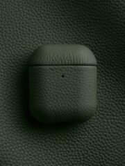 Melkco Bovine Leather AirPods Case Olive Green by The Case Factory