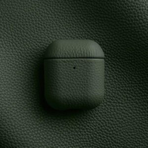 Melkco Bovine Leather AirPods Case Olive Green by The Case Factory