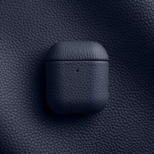 Melkco Bovine Leather AirPods Case Dark Blue by The Case Factory
