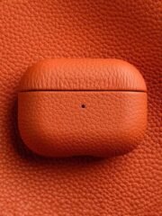 Melkco Bovine Leather AirPods Case Orange by The Case Factory