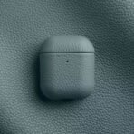 Melkco Bovine Leather AirPods Case Linen Blue by The Case Factory