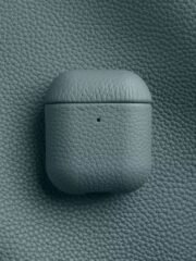 Melkco Bovine Leather AirPods Case Linen Blue by The Case Factory