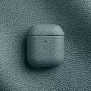 Melkco Bovine Leather AirPods Case Linen Blue by The Case Factory
